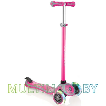 Самокат Globber Primo Plus Lights Color (розовый)
